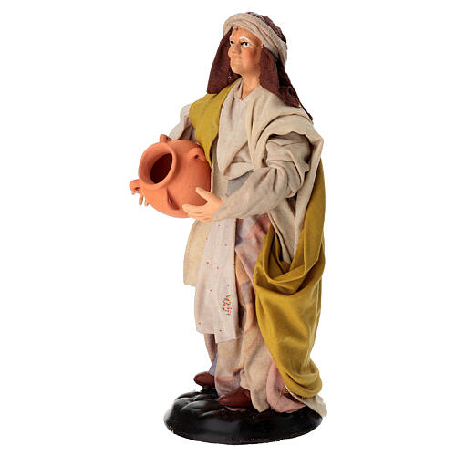 Starsza kobieta z amforą - figurka z terakoty do szopki neapolitańskiej 18 cm 2