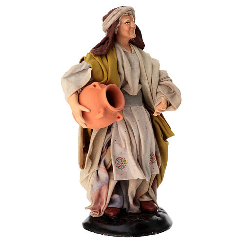 Starsza kobieta z amforą - figurka z terakoty do szopki neapolitańskiej 18 cm 3