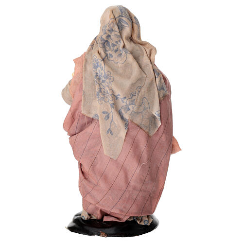 Woman with goat, terracotta, 18 cm Neapolitan Nativity Scene 4