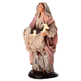 Mujer con cabrita terracota 18 cm belén napolitano