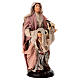 Mulher com cabra terracota 18 cm presépio napolitano s3