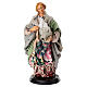 Woman with cat, terracotta, 18 cm Neapolitan Nativity Scene s1