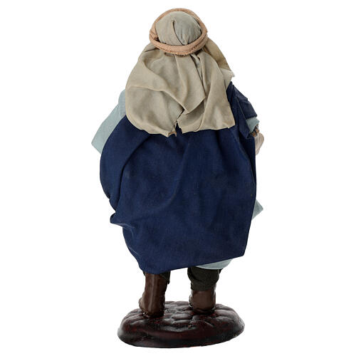 Uomo con capretta terracotta 18 cm presepe napoletano 4