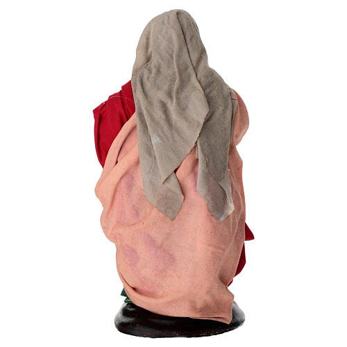 Fleuriste avec vase en terre cuite crèche napolitaine 18 cm 4