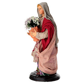 Fioraia con vaso terracotta presepe napoletano 18 cm