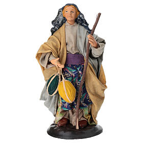 Velhinha com melões 18 cm terracota presépio napolitano