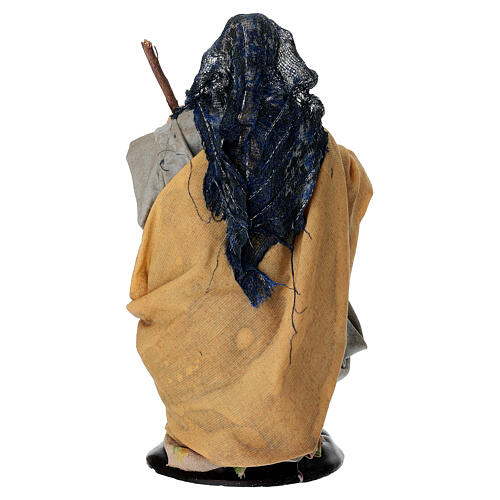 Velhinha com melões 18 cm terracota presépio napolitano 4