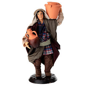 Hombre con jarras terracota 18 cm belén napolitano