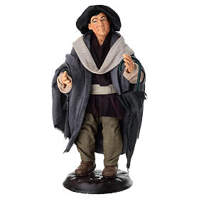 Uomo con ombrello terracotta 18 cm presepe napoletano