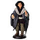 Uomo con ombrello terracotta 18 cm presepe napoletano s1