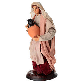 Mujer con mummara (olla tradicional) terracota 18 cm belén napolitano