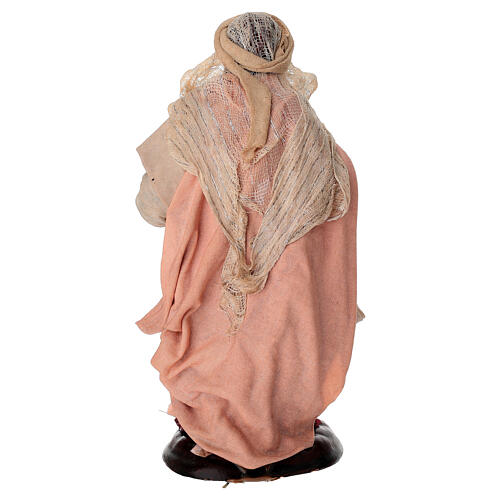 Mulher com jarro mão nas mãos terracota 18 cm presépio napolitano 4