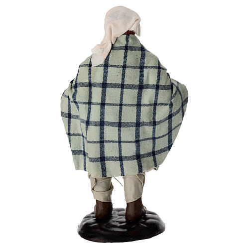 Padeiro com pão 18 cm em terracota para presépio napolitano 5