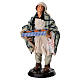 Baker with bread figurine 18 cm terracotta, Neapolitan nativity scene. s1