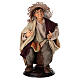 Uomo seduto terracotta 18 cm presepe napoletano s1