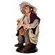 Uomo seduto terracotta 18 cm presepe napoletano s2