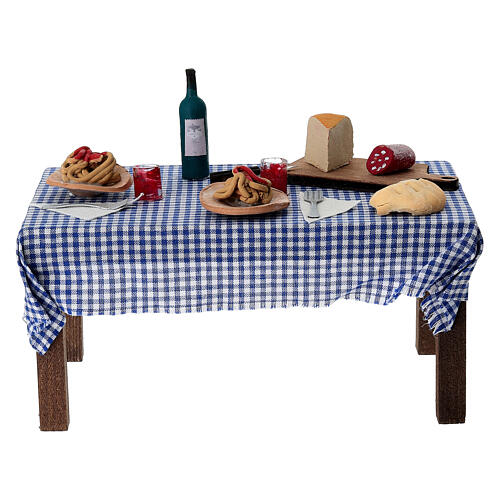 Tavolo imbandito 18 cm presepe napoletano 1