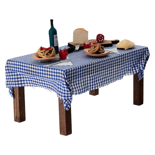 Tavolo imbandito 18 cm presepe napoletano 4
