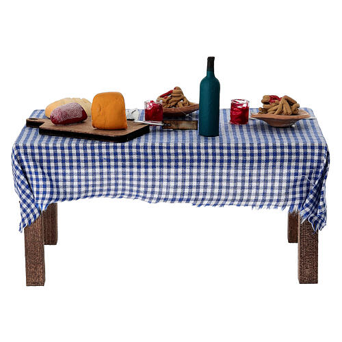 Tavolo imbandito 18 cm presepe napoletano 5