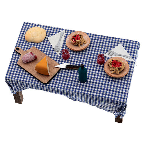 Table Full of Food Figurine for Neapolitan Nativity, 18 cm 2