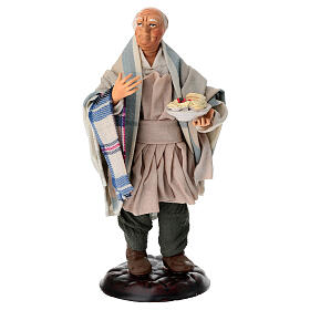 Koch mit Pastateller, neapolitanischer Stil – für 18 cm Krippe