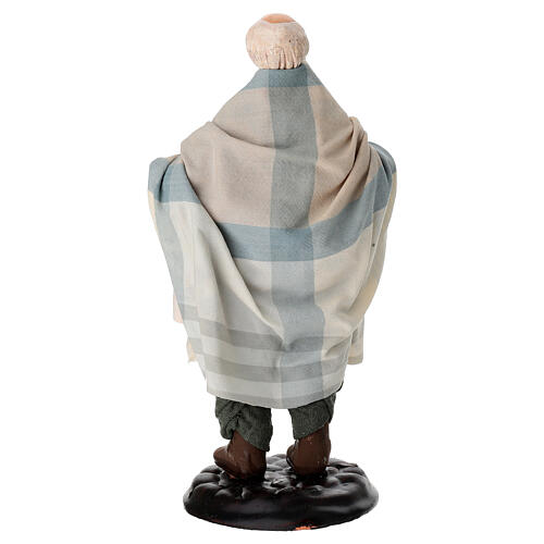 Cozinheiro com prato de massa 18 cm terracota presépio napolitano 4