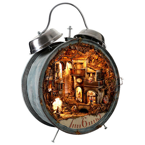 Sveglia maxi presepe napoletano Natività 6 cm 30x55x85 cm 3