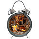Neapolitan Nativity Alarm Clock with 6 cm Figures, 15x30x50 cm s1