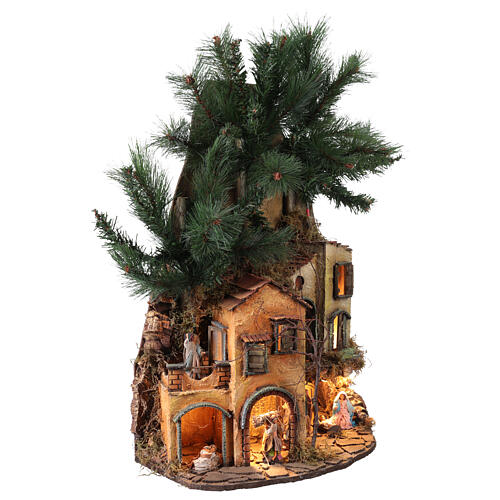 Christmas tree-Neapolitan Nativity Scene with 8 cm characters, 30x45x65 cm 3