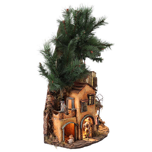 Presépio-árvore de Natal com estatuetas 8 cm presépio napolitano 30x45x65 cm 7