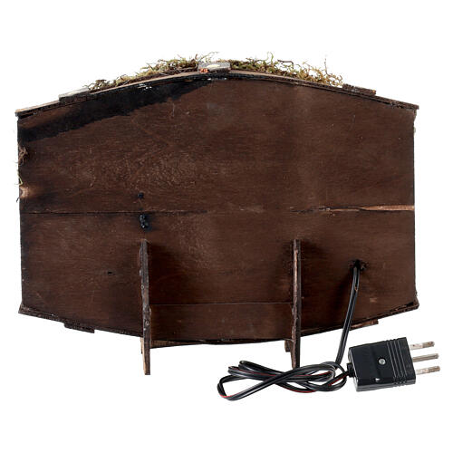 Barril horizontal con Natividad 30x15x20 belén napolitano 6 cm 4