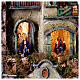 Multi-level village with arch and Nativity of 8 cm, terracotta, 30x40x70 cm s6