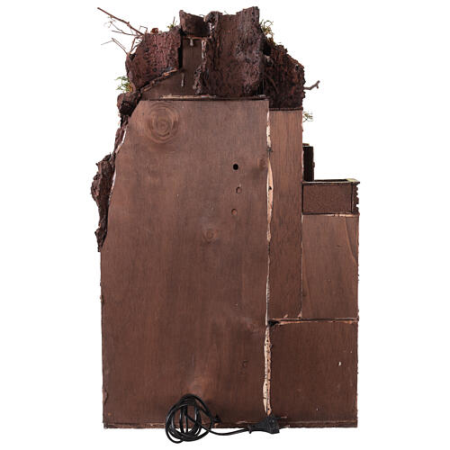 Nativity village tiered with arch, 8 cm terracotta figures, 30x40x70 cm 8