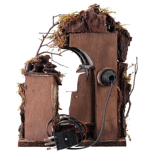 Portal com Natividade em terracota de 8 cm presépio napolitano 15x20x25 cm 5