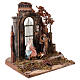 Temple with portal and 20 cm terracotta Nativity Scene, 45x50x55 cm s4
