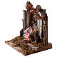 Temple with Portal and Neapolitan Nativity in terracotta, 20 cm figures, 45x49x54 cm s3