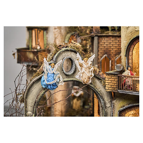 Village for 12 cm Neapolitan Nativity Scene with motion, mod. A, 80x70 cm 6