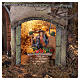 Borgo 80x70 cm presepe napoletano 12 cm con movimento mod. A s8