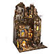 Borgo presepe napoletano 80x70 cm 12 cm con movimento mod. B s3