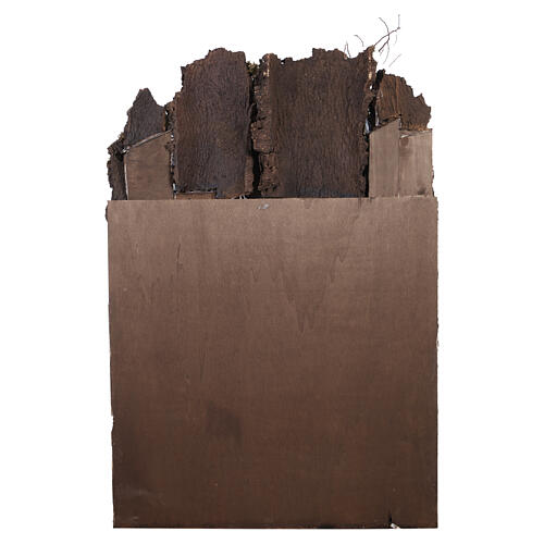 Borgo statuine 12 cm 80x70 cm presepe napoletano con movimento mod. C 8