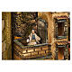 Borgo statuine 12 cm 80x70 cm presepe napoletano con movimento mod. C s4