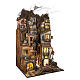 Borgo statuine 12 cm 80x70 cm presepe napoletano con movimento mod. C s5