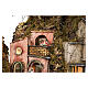 Borgo statuine 12 cm 80x70 cm presepe napoletano con movimento mod. C s6