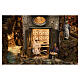 Borgo statuine 12 cm 80x70 cm presepe napoletano con movimento mod. C s7
