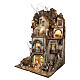 Borgo modulare  80x70 cm presepe napoletano 12 cm con movimento mod. D s4