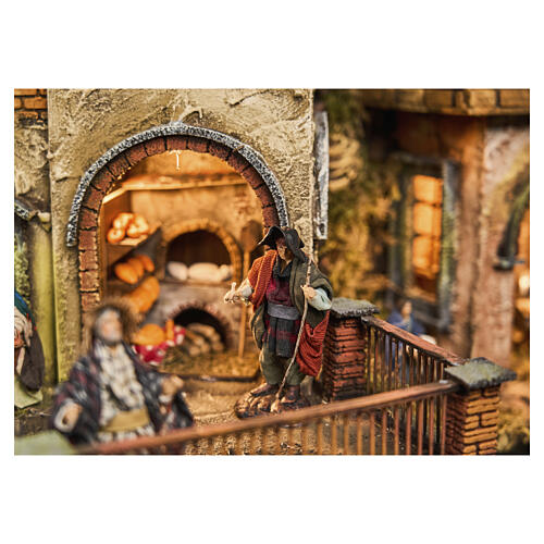 Aldeia modular presépio estilo napolitano12 cm com movimento mod. D 80x70 cm 3