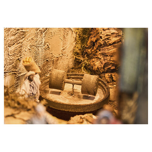 Neapolitan Nativity Scene village 80x71 cm for 12 cm figurines with movement - Module D 8