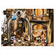 Complete modular Neapolitan Nativity village with 12 cm figurines and motion, 125x320x70 cm s8
