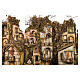 Borgo modulare completo presepe napoletano 12 cm con movimento 125x320x70 cm s14