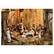 Borgo modulare completo presepe napoletano 12 cm con movimento 125x320x70 cm s17
